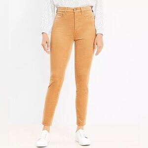 NWT LOFT Women's Tan/Camel Skinny Corduroy Pants, size 6/28 petite